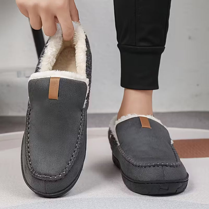 Dikke slippers met zachte zool en voering
