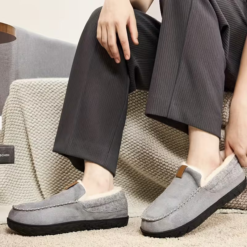 Dikke slippers met zachte zool en voering