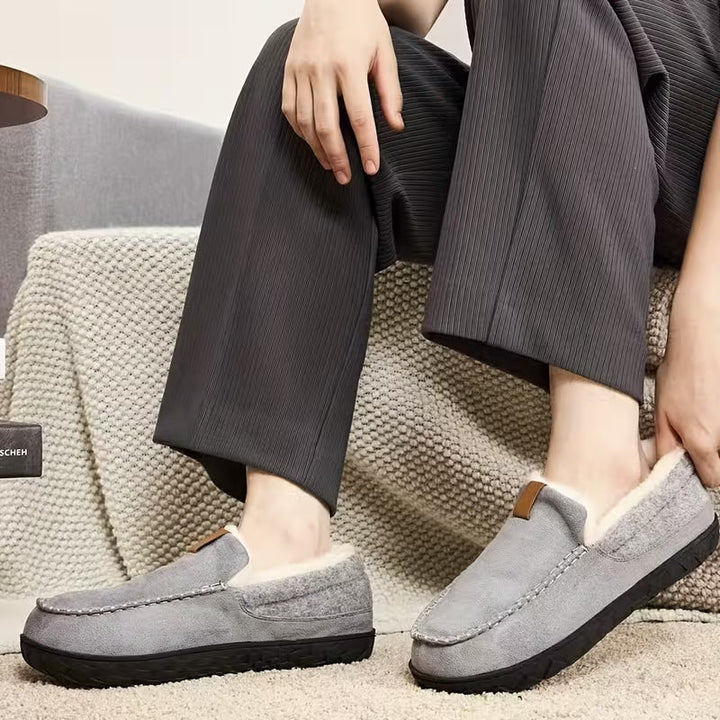 Dikke slippers met zachte zool en voering