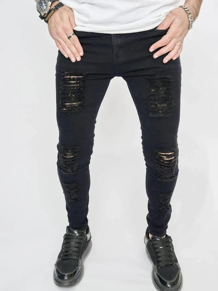 Heren Skinny Jeans met Scheuren