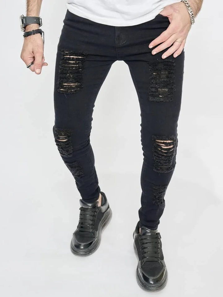 Heren Skinny Jeans met Scheuren