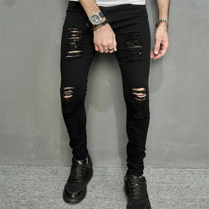Heren Skinny Jeans met Scheuren