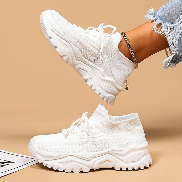 Eva - Stoere Orthopedische Sneakers Dames met Dikke Zool en Ademende Constructie