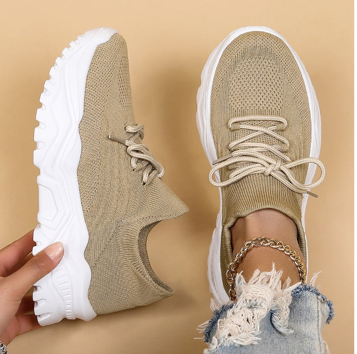 Eva - Stoere Orthopedische Sneakers Dames met Dikke Zool en Ademende Constructie