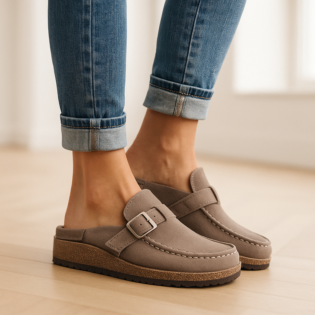 Fenna - Casual Orthopedische Sandalen Dames met Gespsluiting en Kurkzool