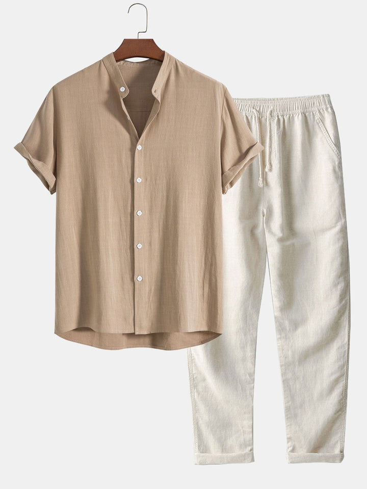 Finn | Heren Casual Korte Mouw Loose-Fit Set
