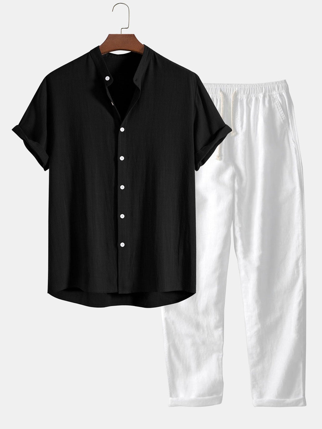 Finn | Heren Casual Korte Mouw Loose-Fit Set