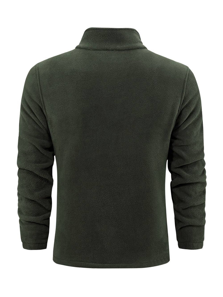 Fleece vest met opstaande kraag