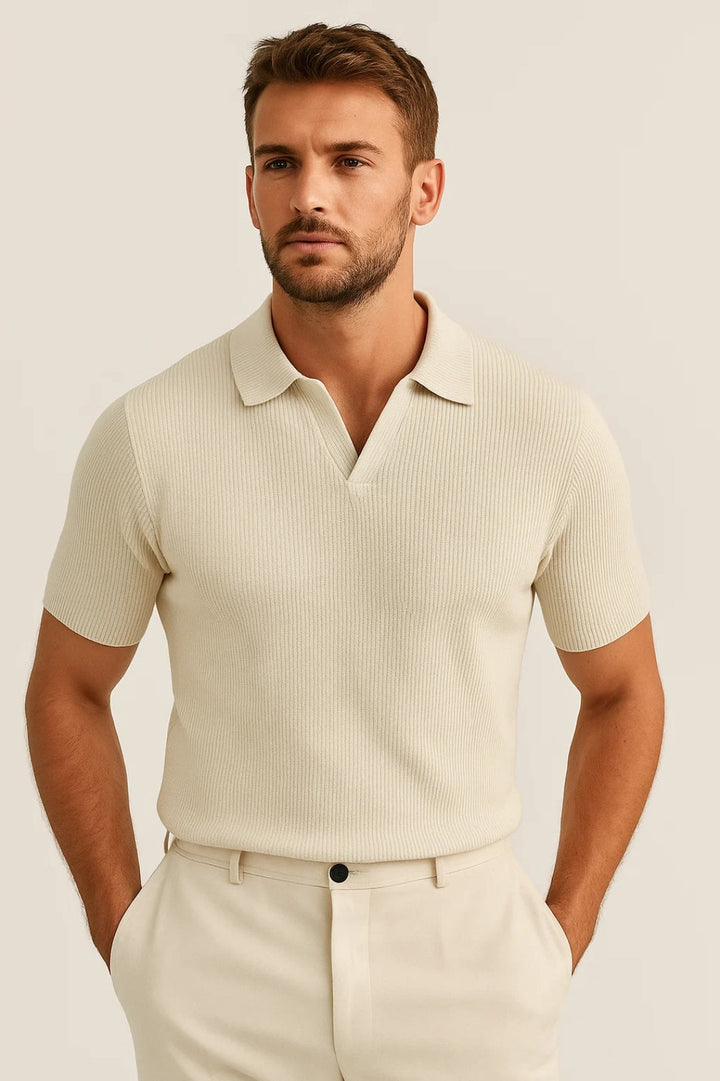 Polo Heren - Slim Fit Korte Mouw met Open Polokraag | Casual