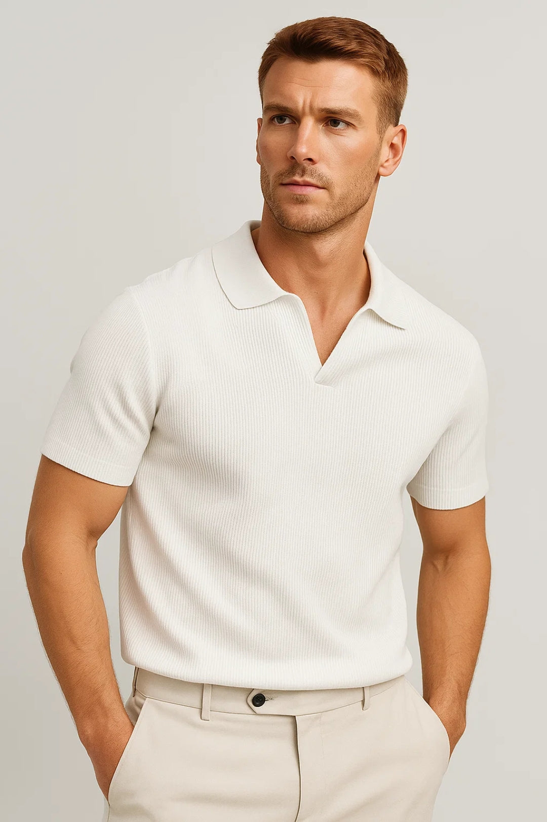Polo Heren - Slim Fit Korte Mouw met Open Polokraag | Casual