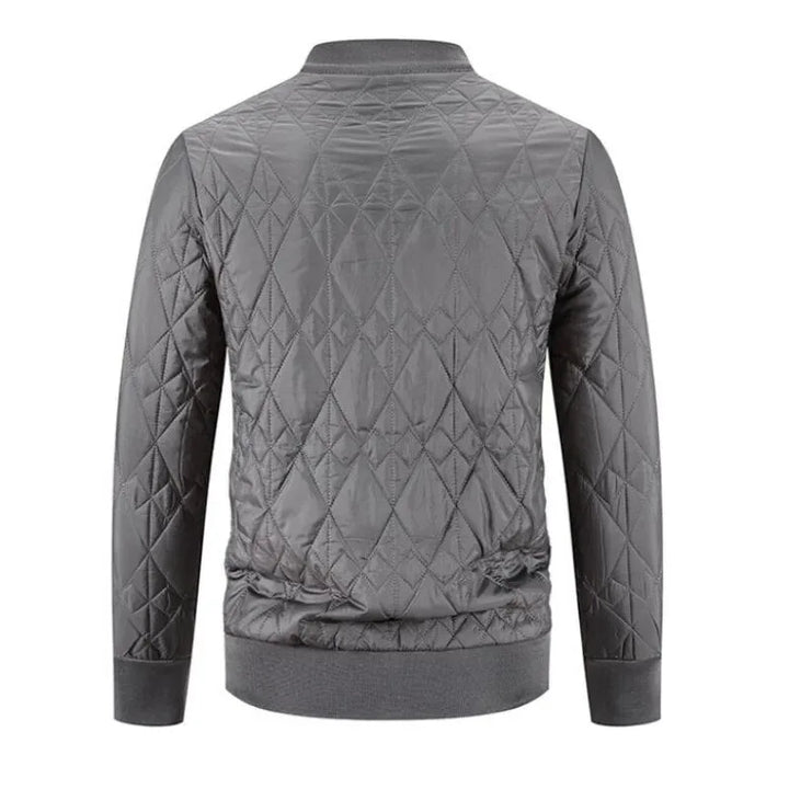Hugo | Gequilt jas met rits en ronde hals