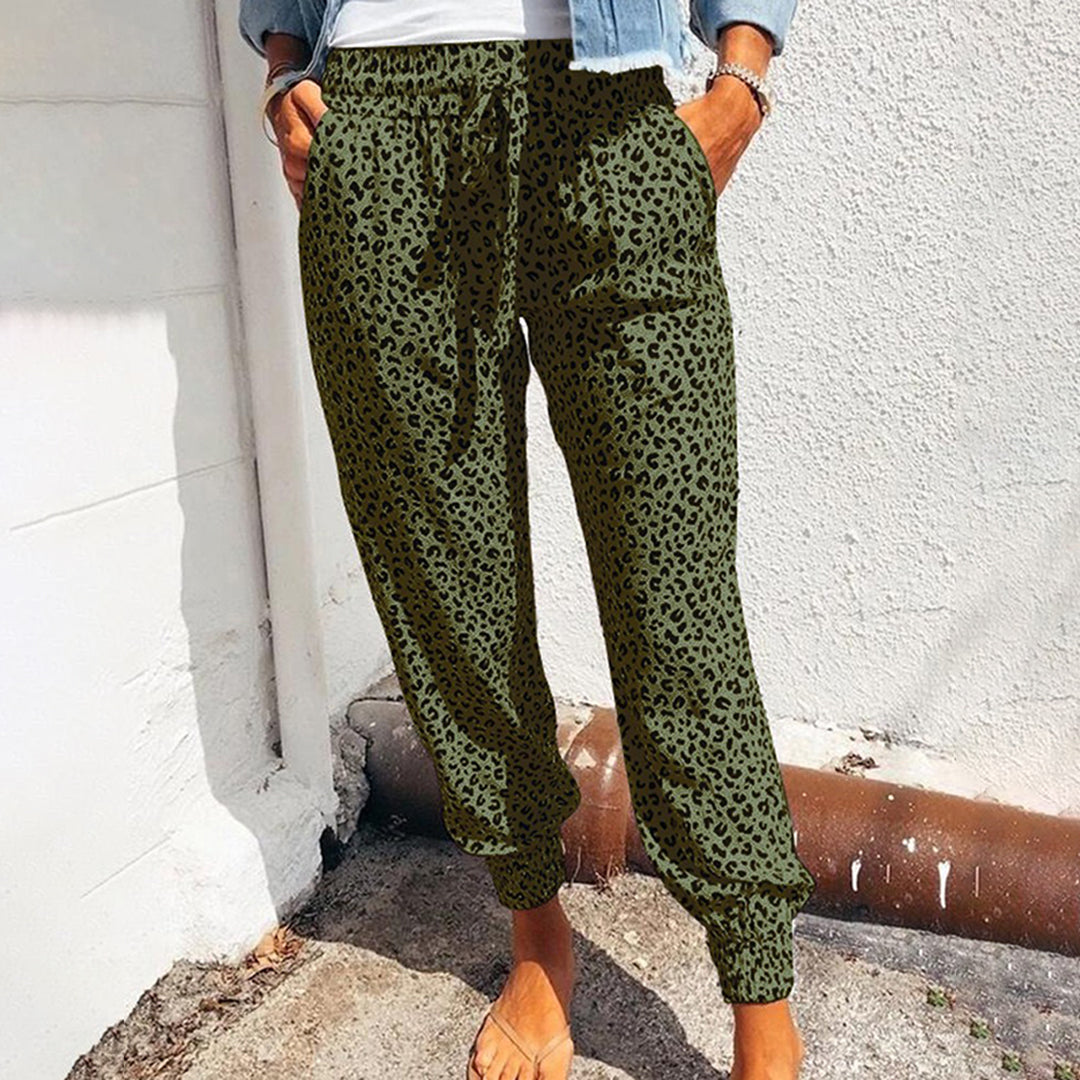 Luchtige Jogger Broek Met Luipaardprint En Zakken