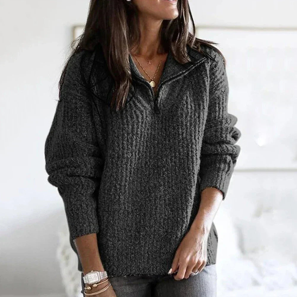 Pullover voor vrouwen met half zip
