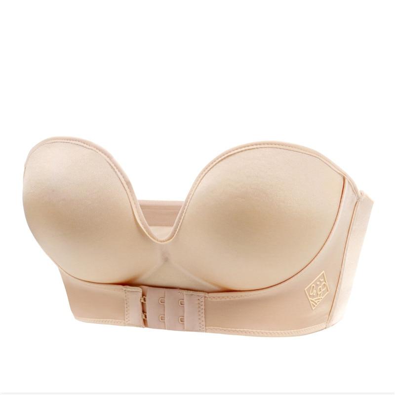 Luxe Naadloze Dames Strapless Beha Met Push Up Ondersteuning