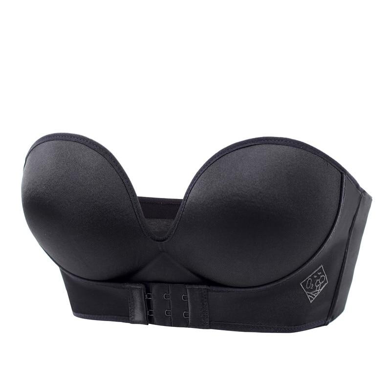 Luxe Naadloze Dames Strapless Beha Met Push Up Ondersteuning
