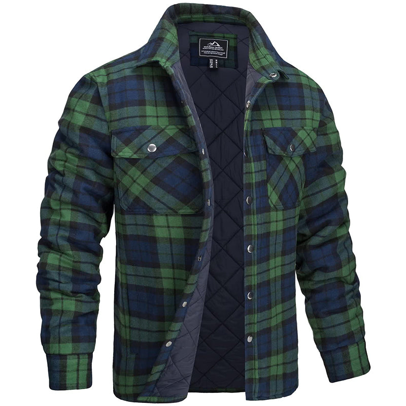 Heren Geruite Jas | Winterjas | Comfortabel warm in herfst & winter