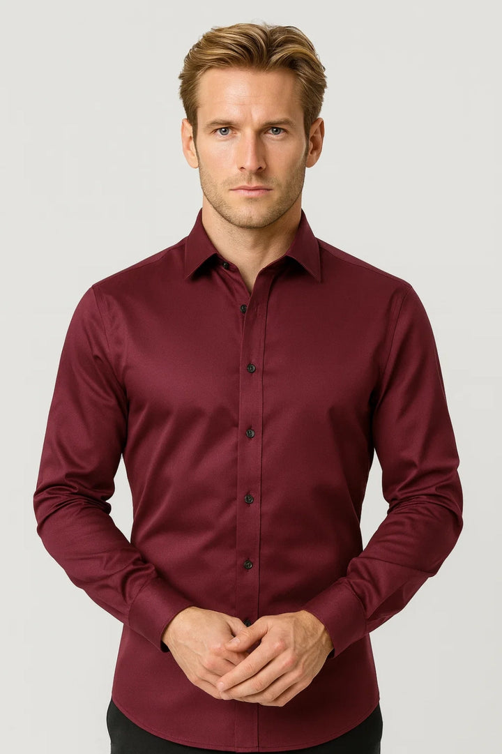 Overhemd Heren - Slim Fit met Klassieke Kraag | Zakelijk