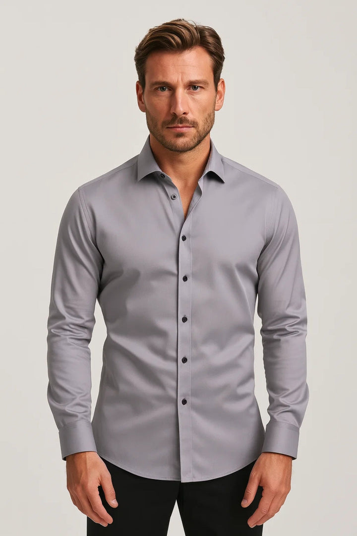 Overhemd Heren - Slim Fit met Klassieke Kraag | Zakelijk