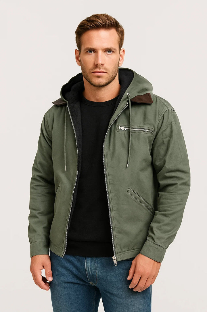 Tussenjas Heren - Casual Zip Model met Capuchon | Relaxed Fit