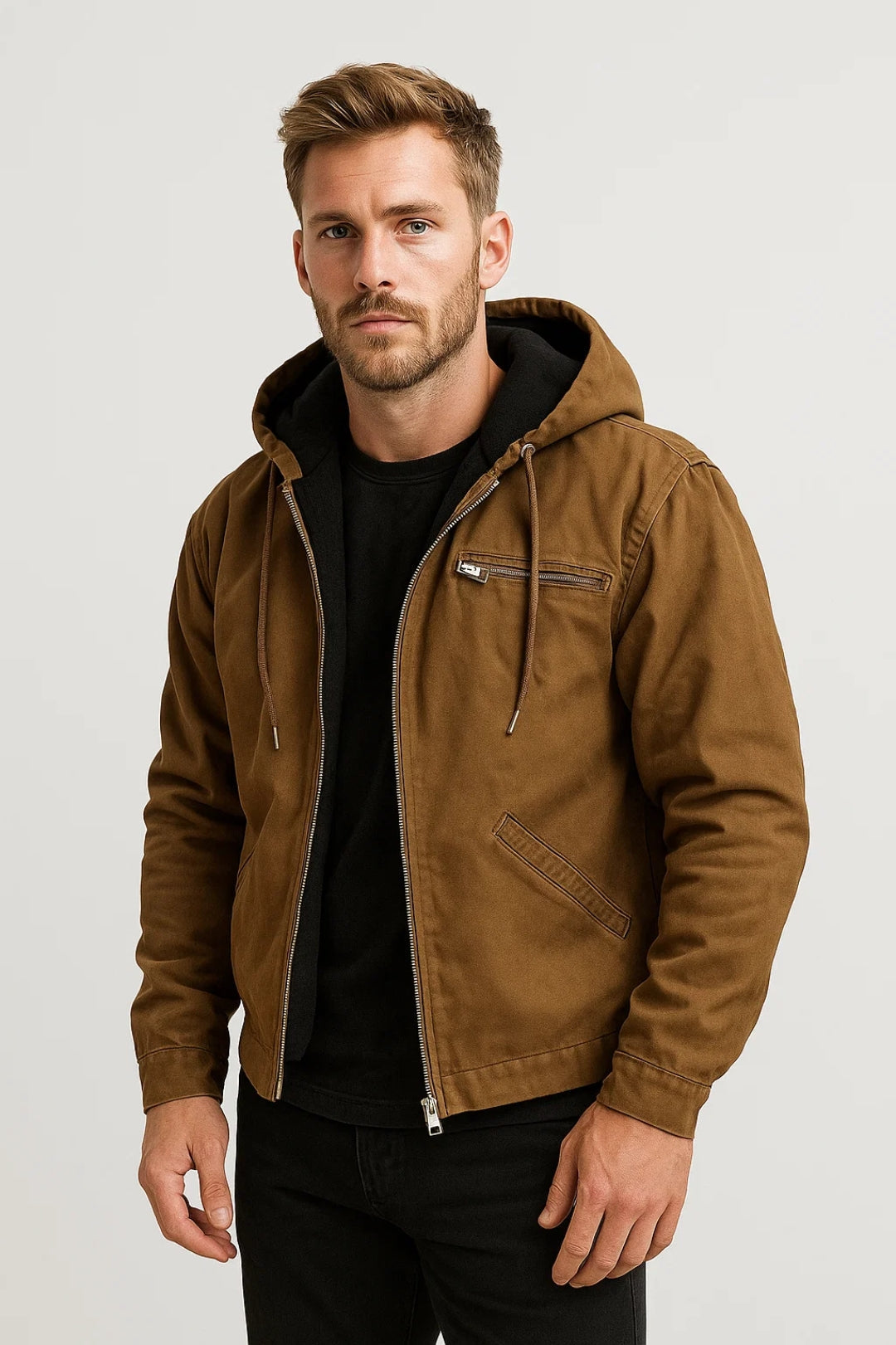 Tussenjas Heren - Casual Zip Model met Capuchon | Relaxed Fit