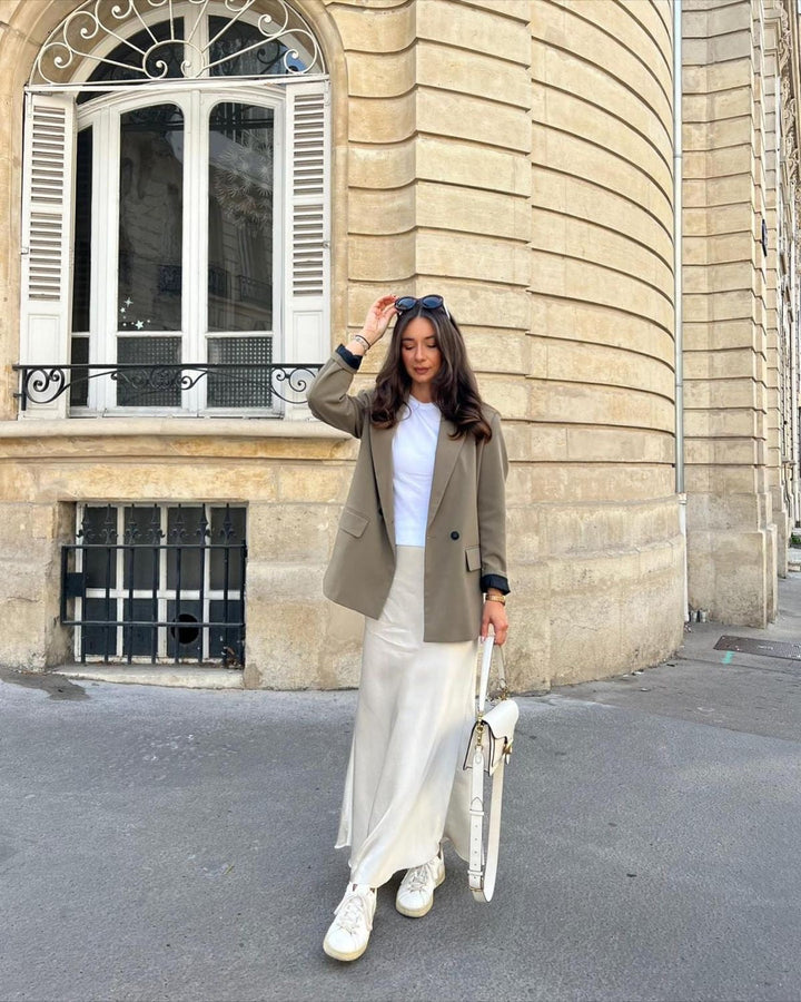Zoë - Elegante lange satijnen maxi rok
