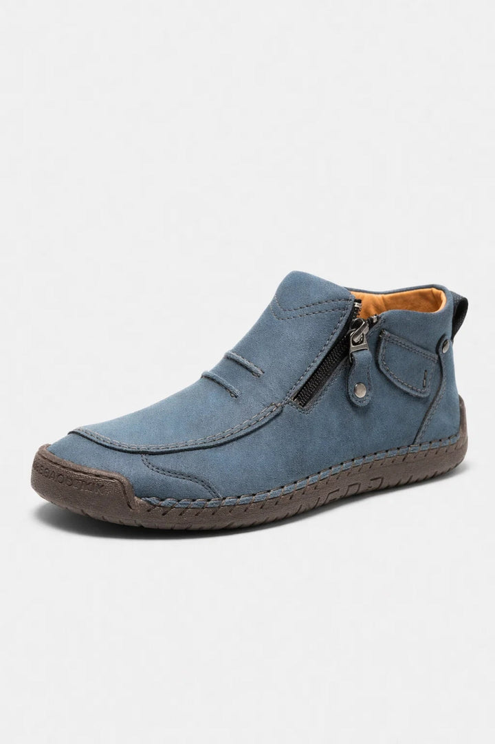 Sneakers Heren - Laag Model met Ritssluiting en Stiksel | Casual
