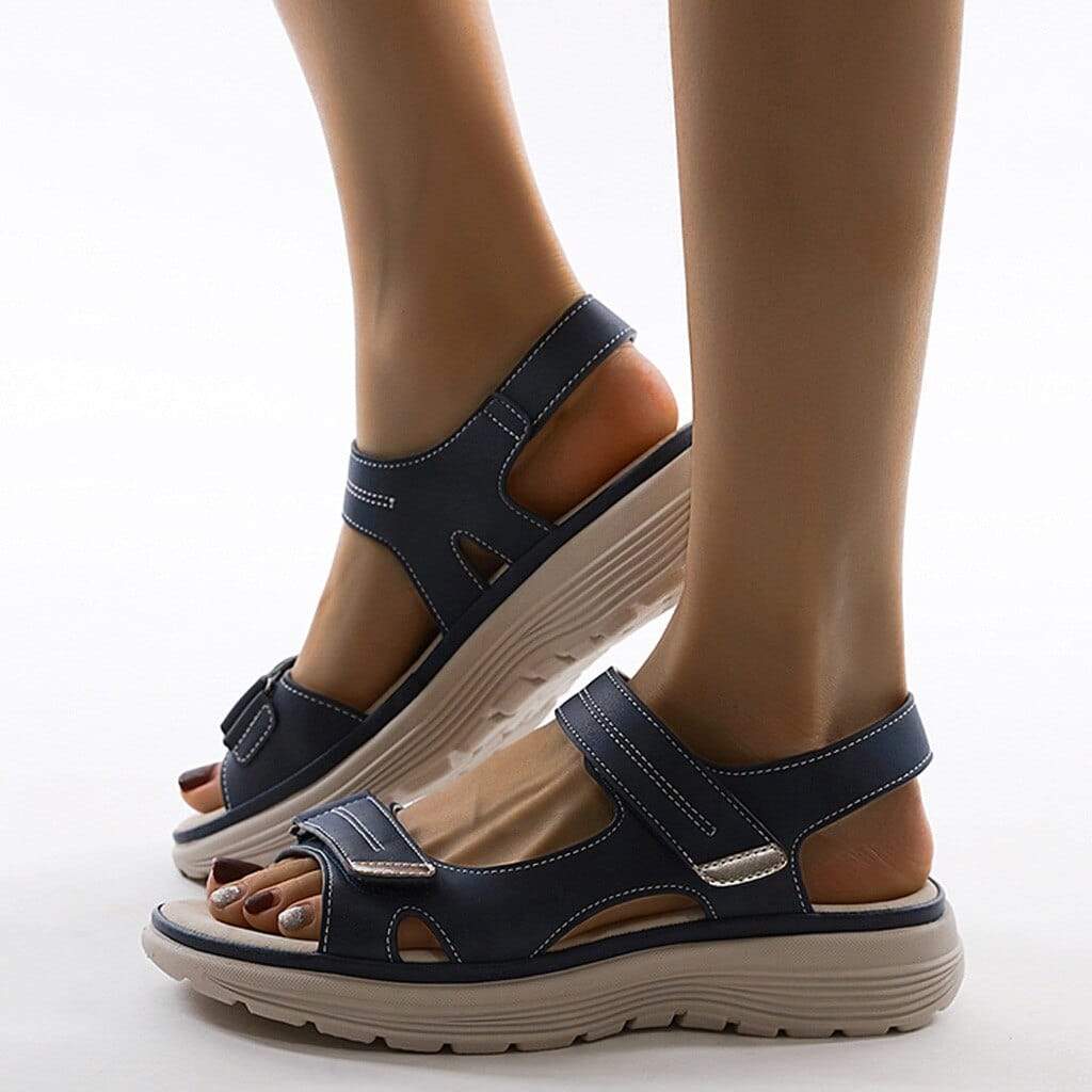 Iris - Lichte Orthopedische Sandalen Dames met Klittenband en Dempende Zool