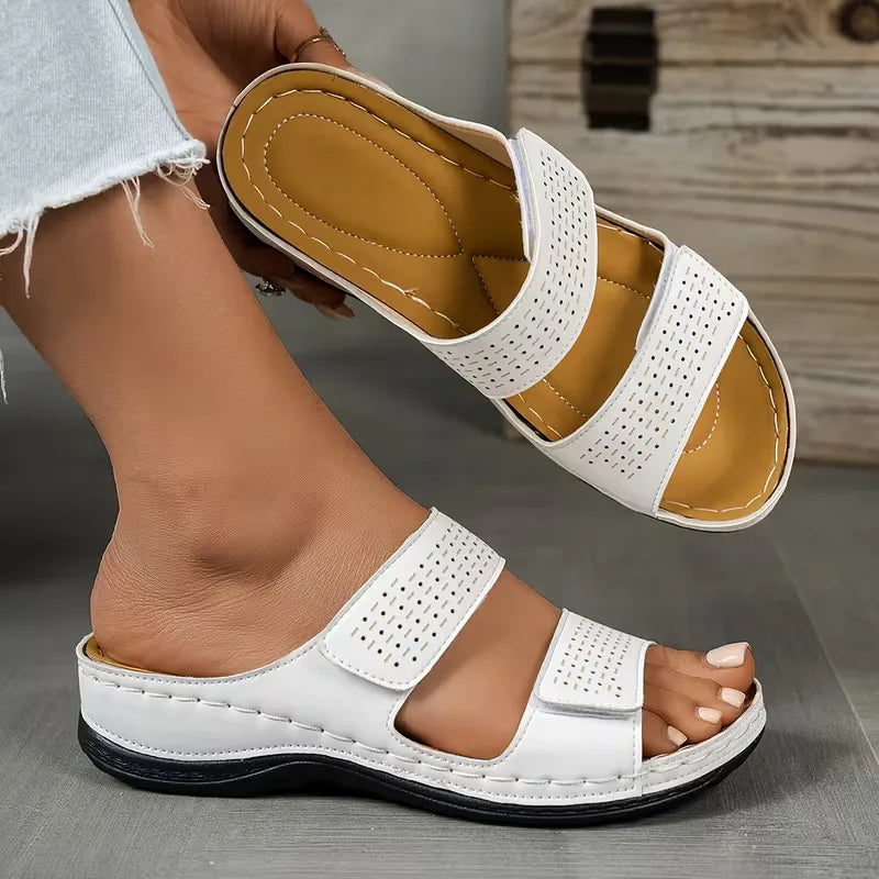 Iris - Orthopedische Sandalen Dames met Dubbele Band en Zachte Demping