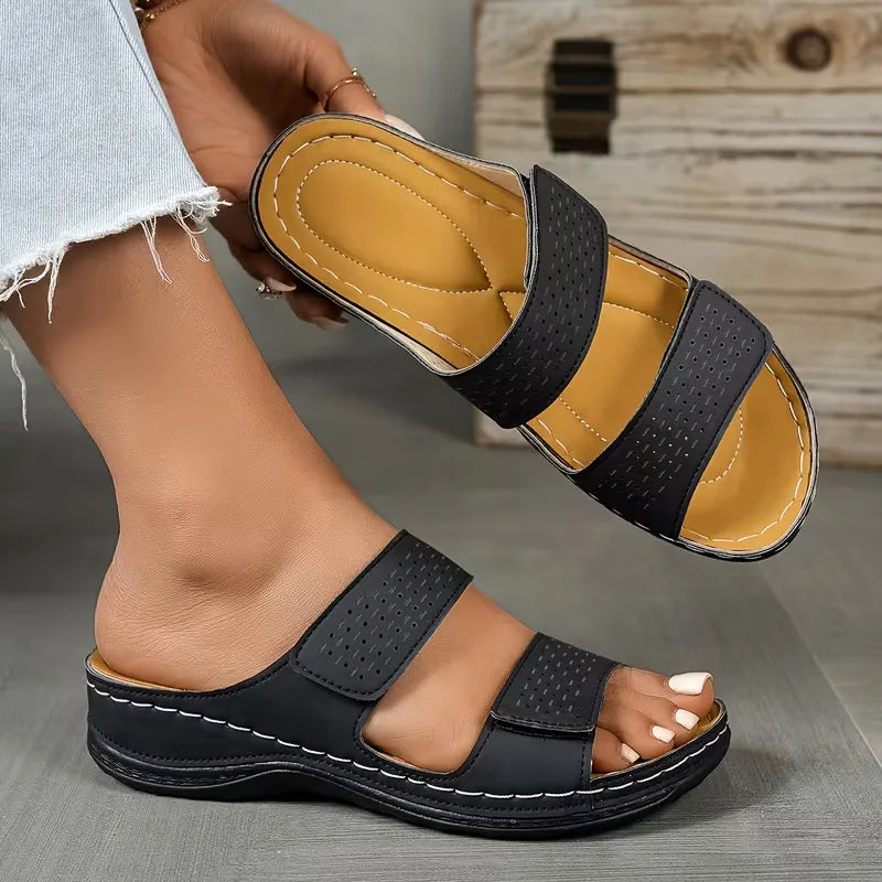 Iris - Orthopedische Sandalen Dames met Dubbele Band en Zachte Demping