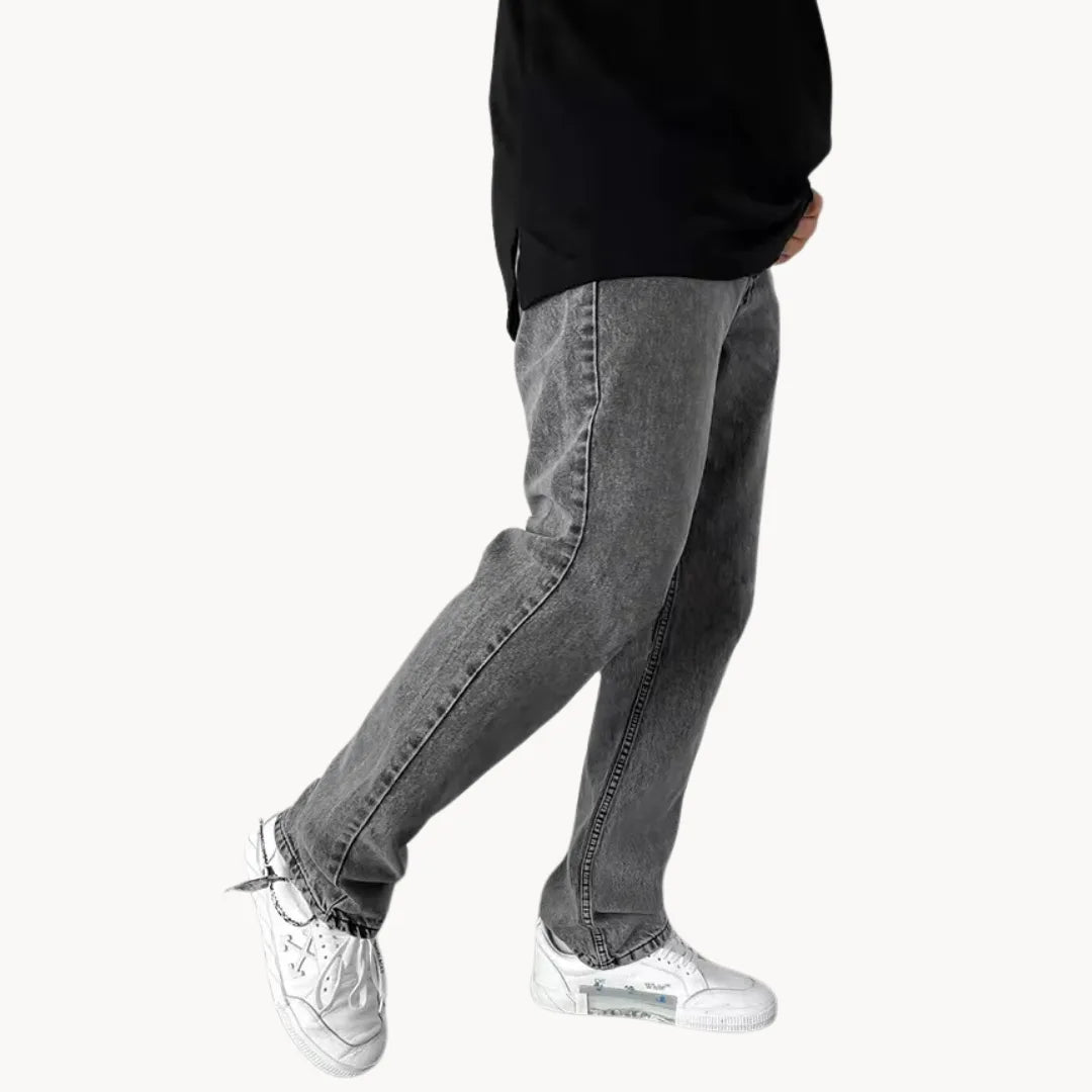 Casual heren jeans met lichte wassing