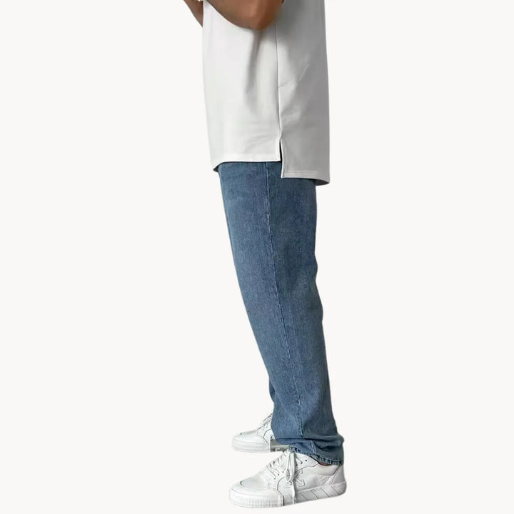 Casual heren jeans met lichte wassing