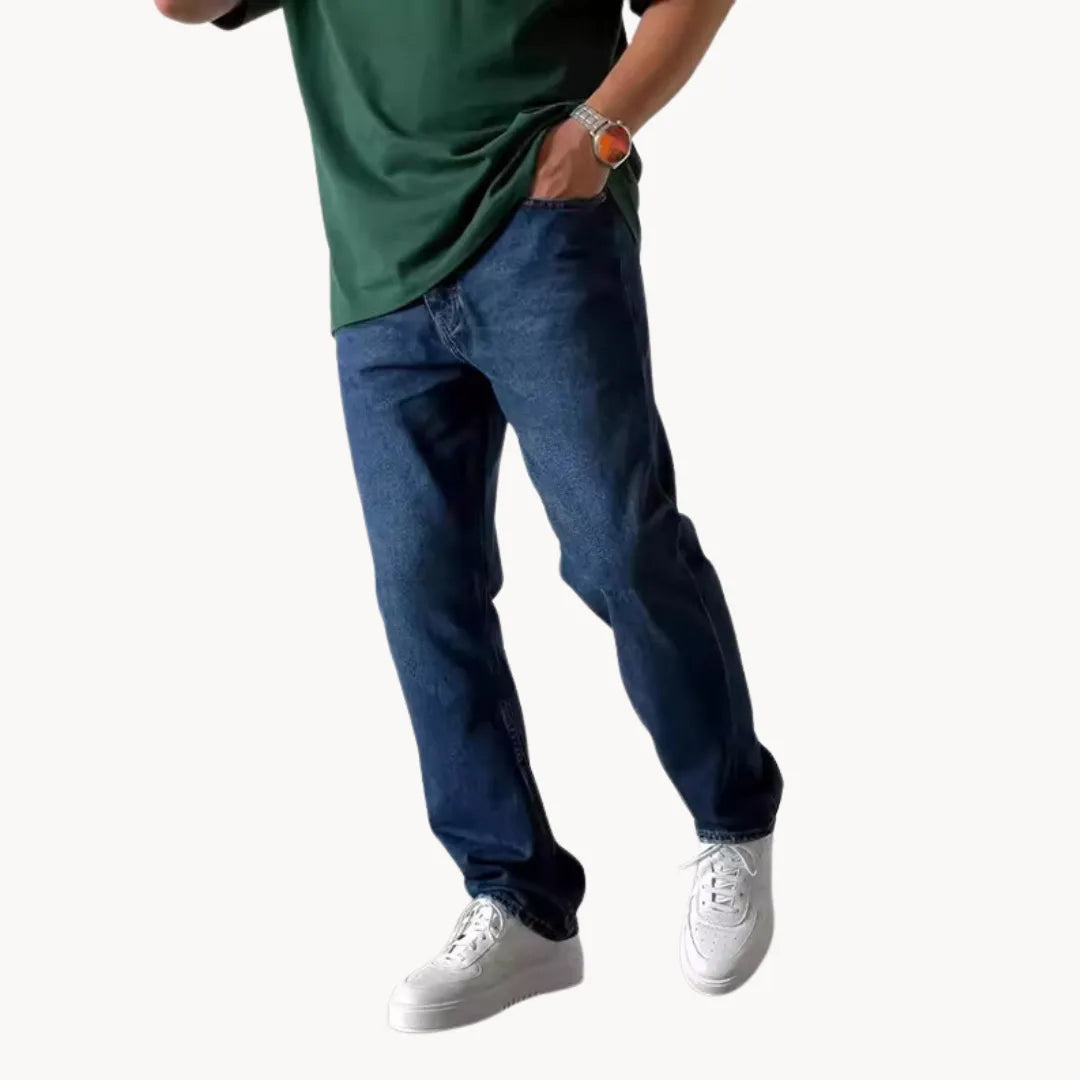Casual heren jeans met lichte wassing