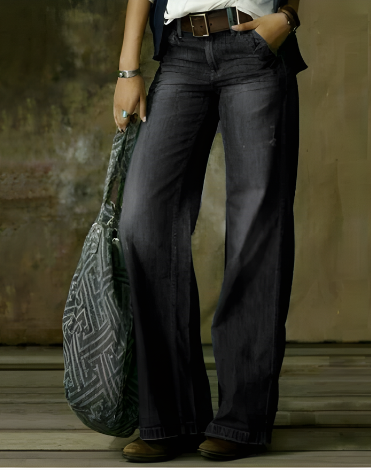 Vrouwen Hoge Taille Wide Leg Vintage Jeans