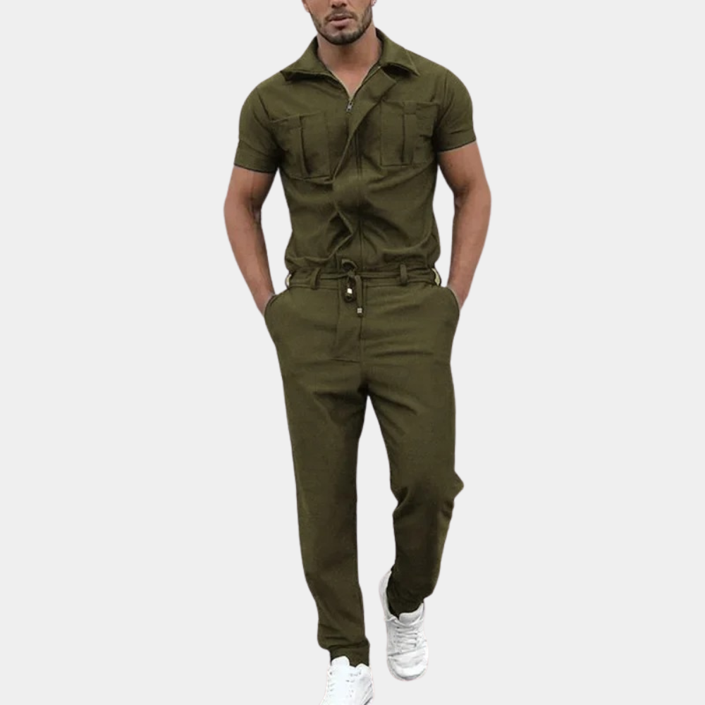 Jumpsuit Heren | Moderne Jumpsuit | Polokraag & strak comfort de hele dag