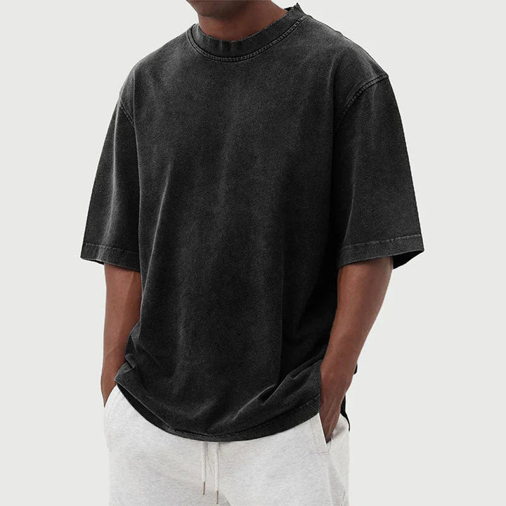 Katoenen T-shirt Heren | Gewassen Look & Relaxte Pasvorm