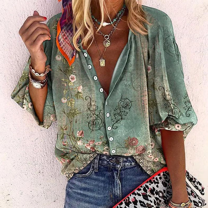 Ayla - Boho Bloemen Blouse voor Dames