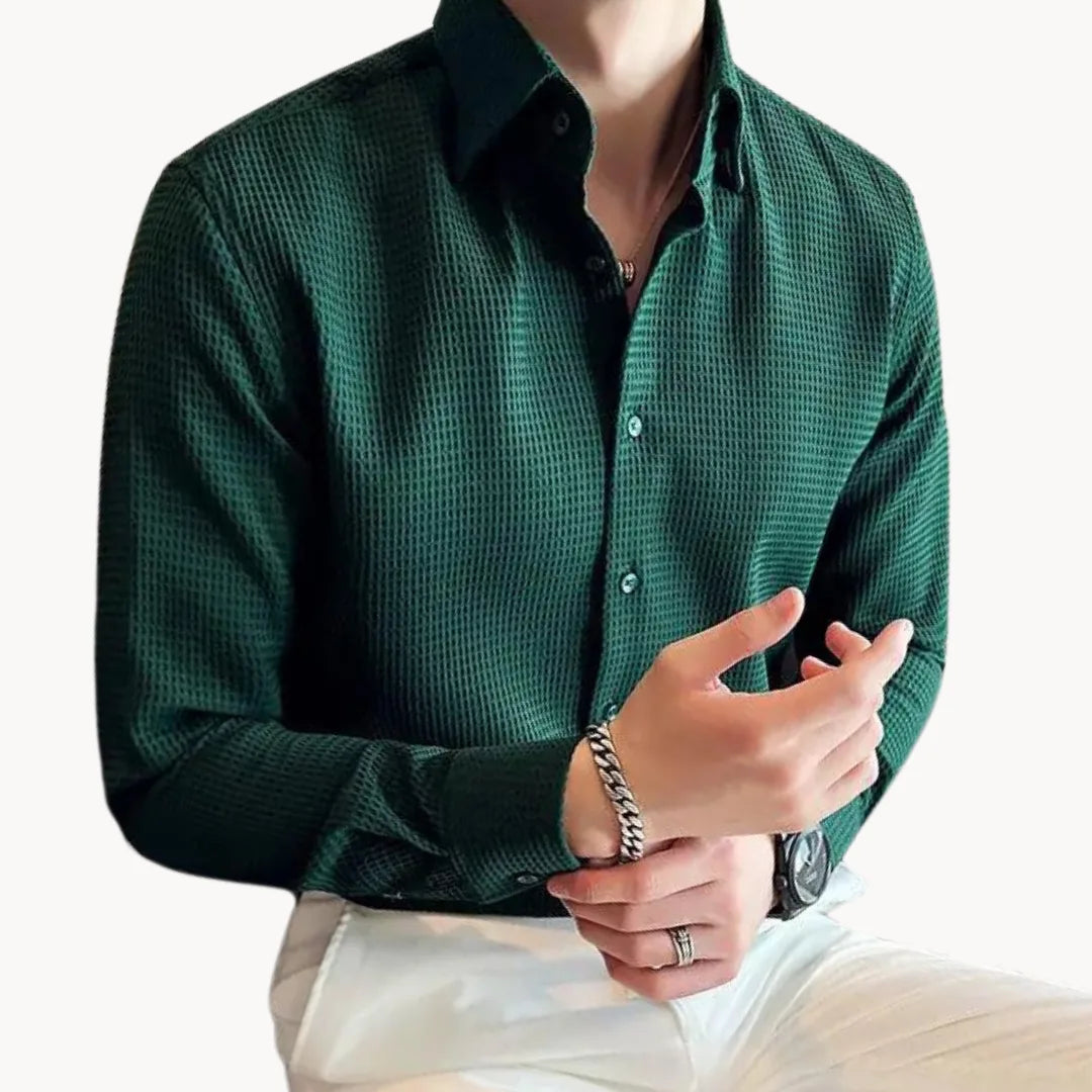 Hugo | Lang mouw overhemd met knoopsluiting en slim fit