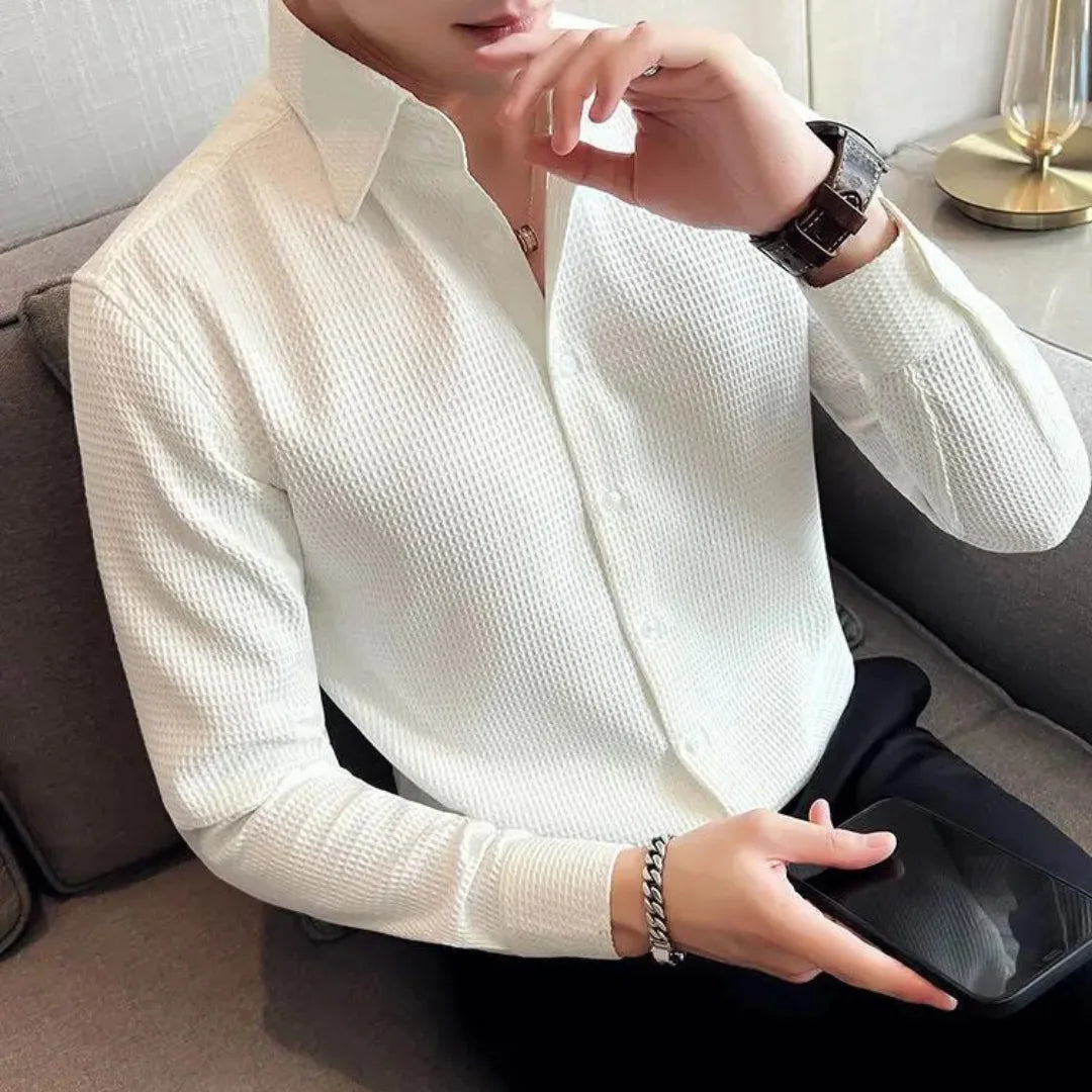 Hugo | Lang mouw overhemd met knoopsluiting en slim fit