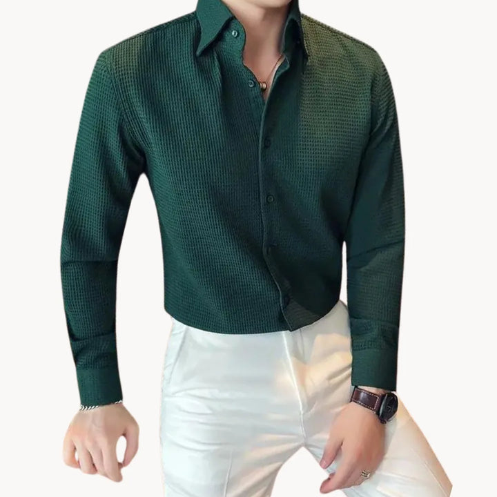Hugo | Lang mouw overhemd met knoopsluiting en slim fit