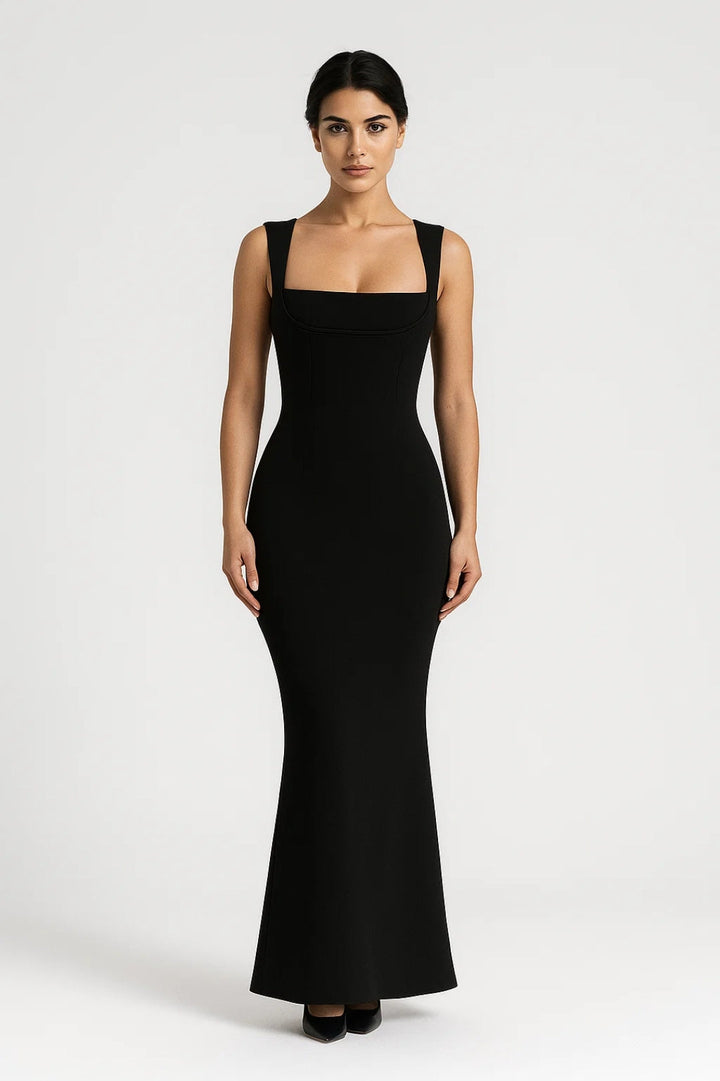 Maxi Jurk Dames - Figuuromhullend Silhouet met Brede Bandjes | Elegant