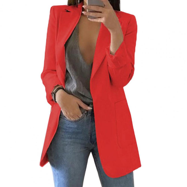 Lange Blazer Vrouwen met Klassieke Revers