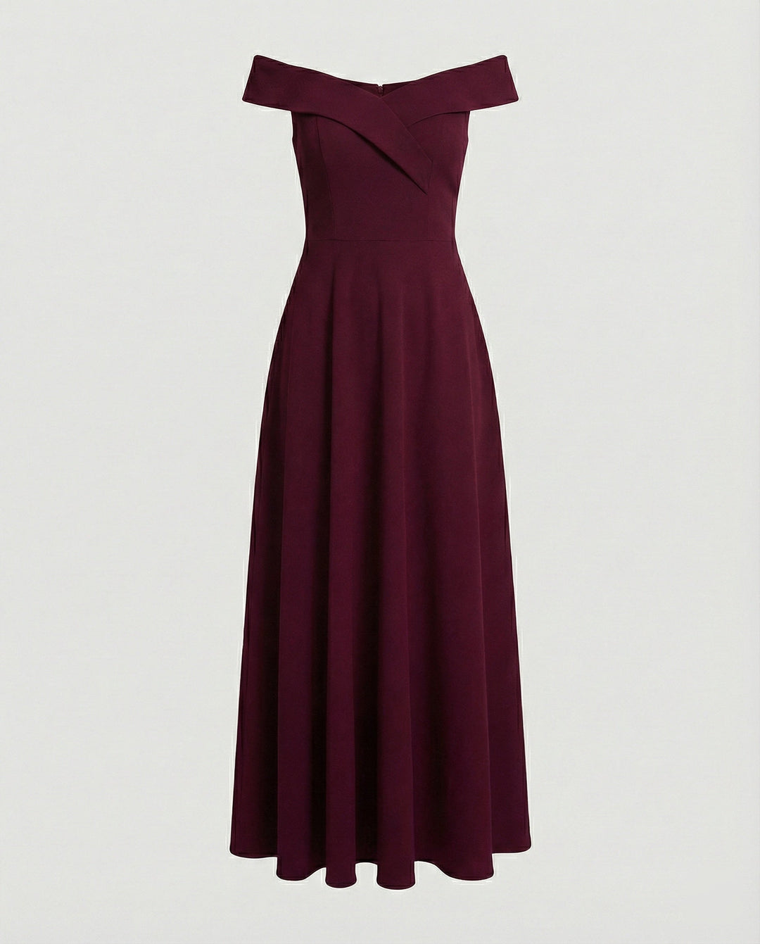Lara - Elegante Bruiloft Gastenjurk Dames Maxi met Off-Shoulder en A-lijn Rok