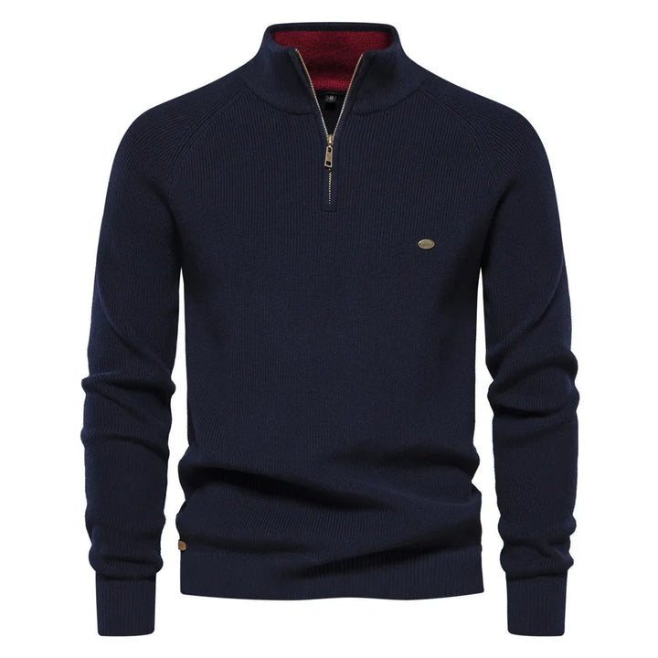 Hugo Luxe half zip trui met opstaande kraag