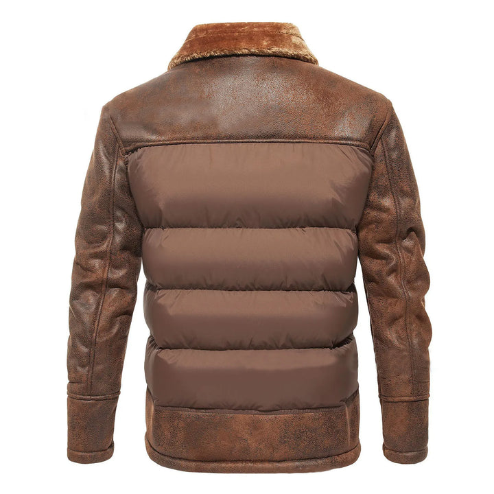 Leren Dons Gevoerde Jas - Jas Heren - Regular Fit - Puento Fortade - TP 31 - Essential