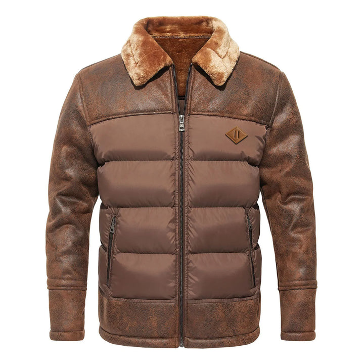 Leren Dons Gevoerde Jas - Jas Heren - Regular Fit - Puento Fortade - TP 31 - Essential