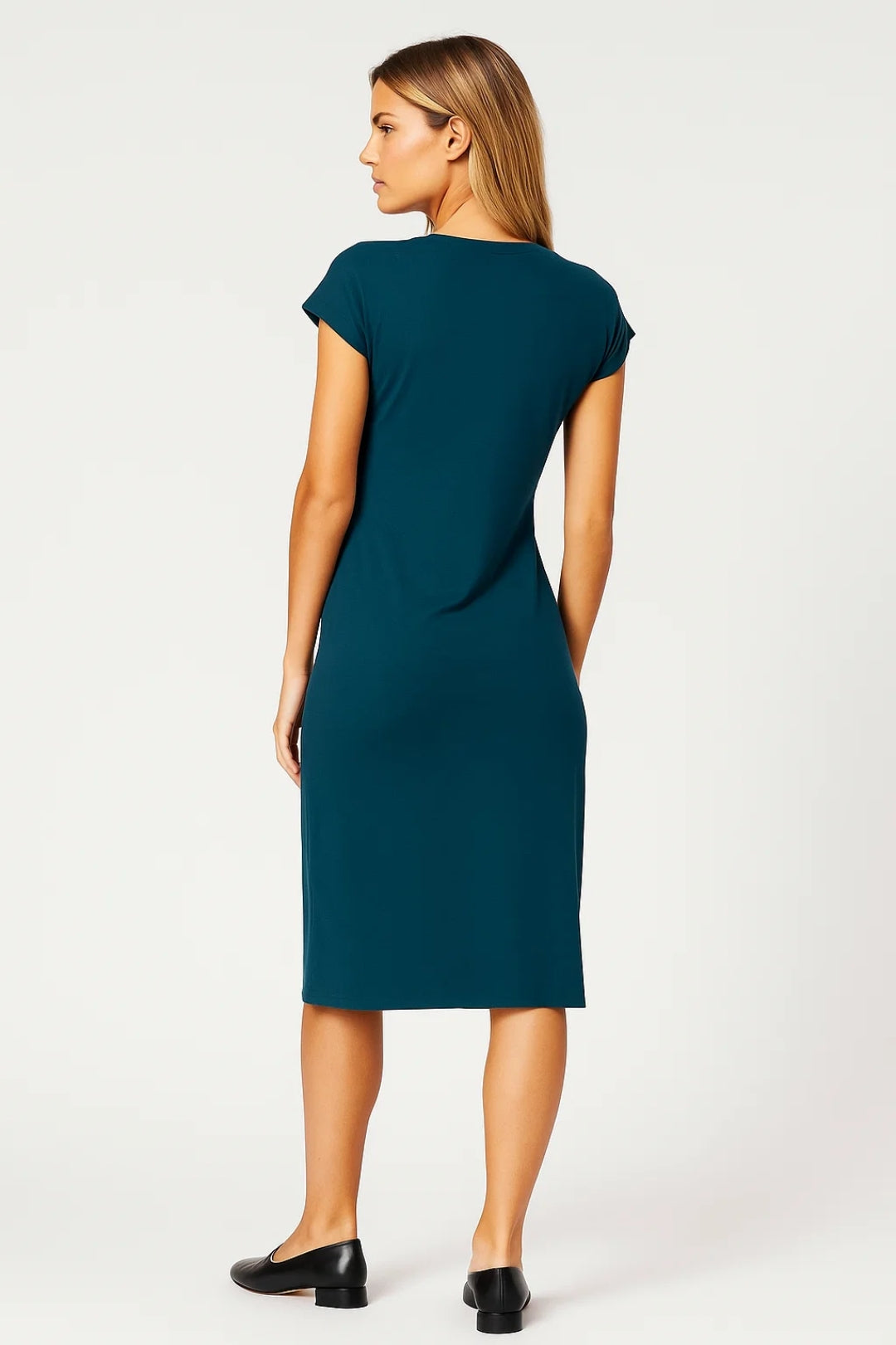 Midi Jurk Dames - Figuurvolgend met Twist Detail | Klassiek