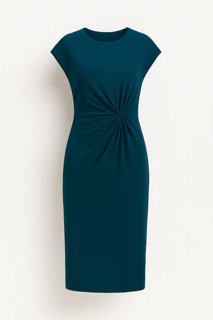 Midi Jurk Dames - Figuurvolgend met Twist Detail | Klassiek