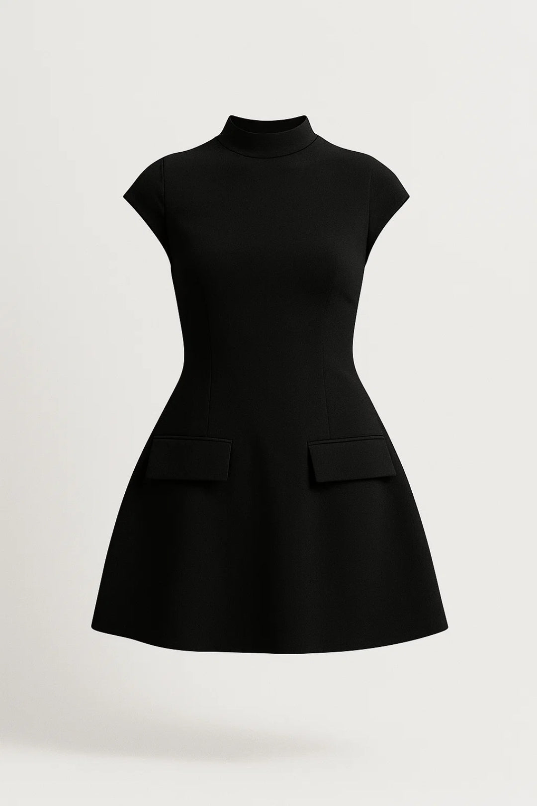 Mini Jurk Dames - Opstaande Kraag met A-lijn Silhouet | Chique