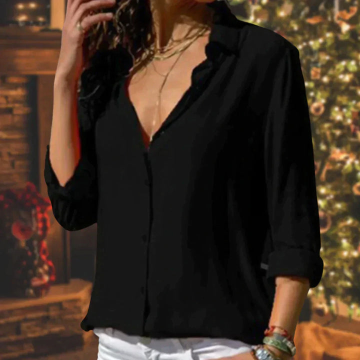 Sienna - Satijnen look blouse