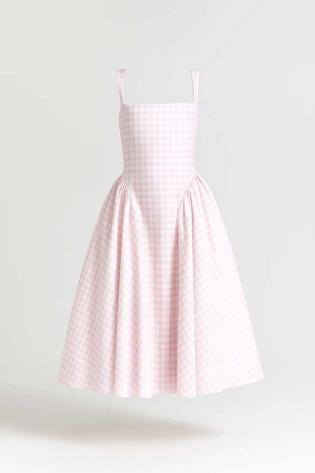 Midi Jurk Dames - Getailleerd met Wijde Geplooide Rok | Casual